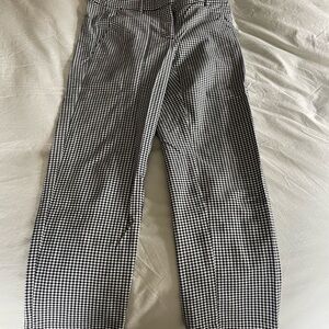 Loft Black and White Checkered Pants